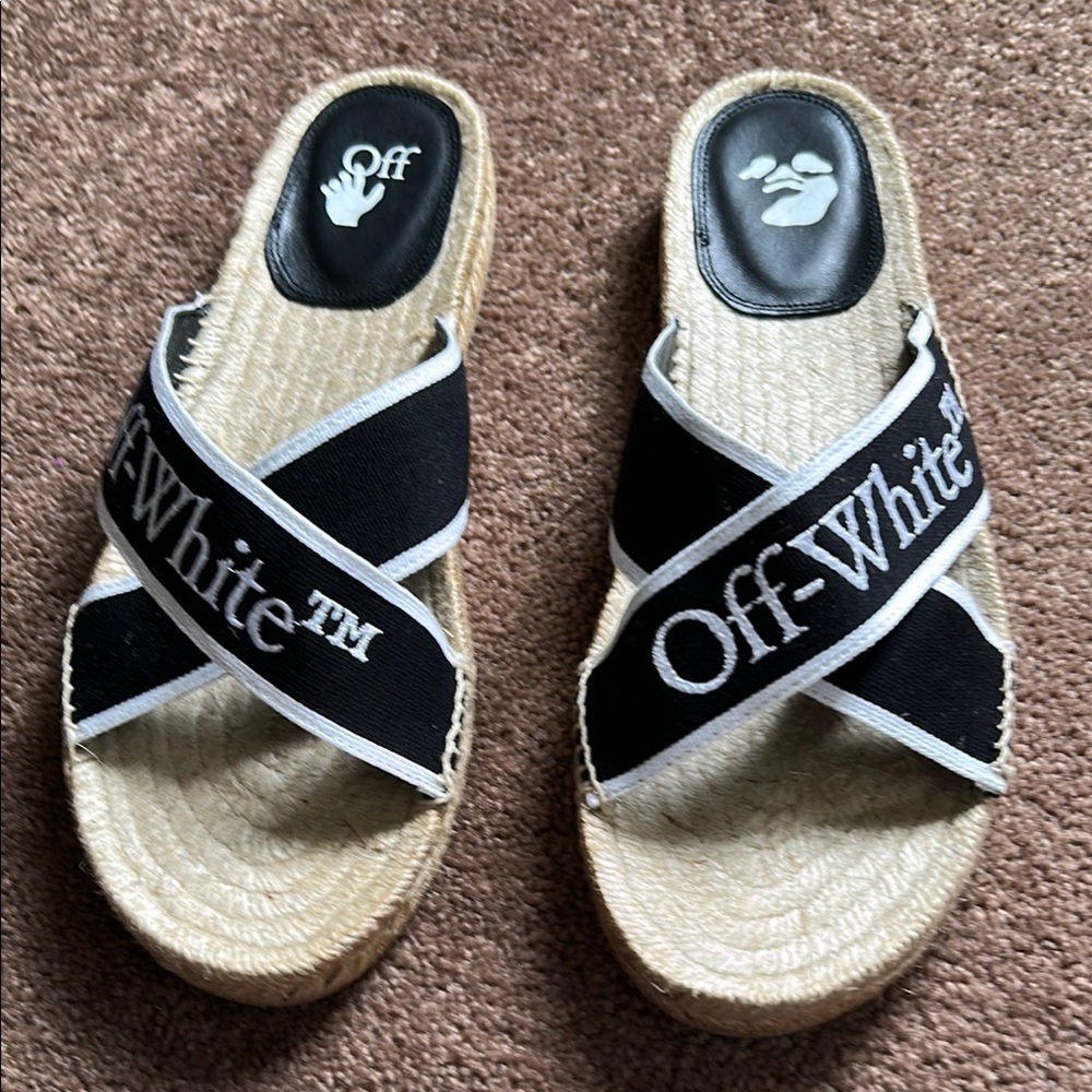 Off white brand new woman cross espadrilles